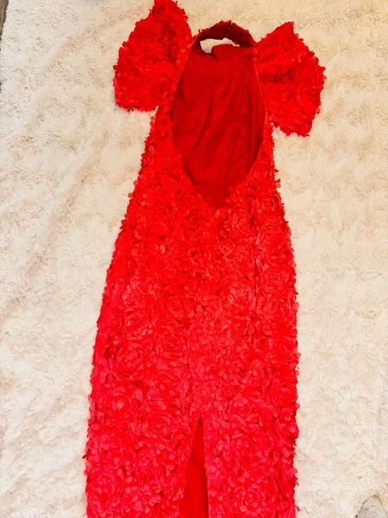 ASOS Red Backless Floral Maxi Dress - Picture 3 of 5